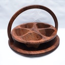 Handcrafted Wooden Collapsible Basket IMG # 12182