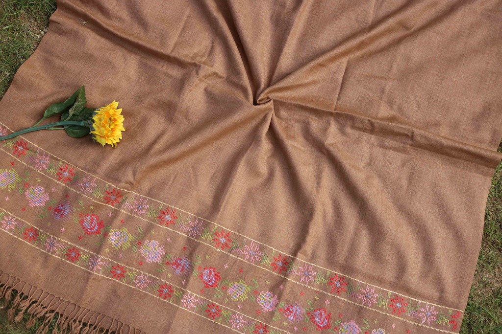 Swati Khaddi Embroidered Wool Shawl