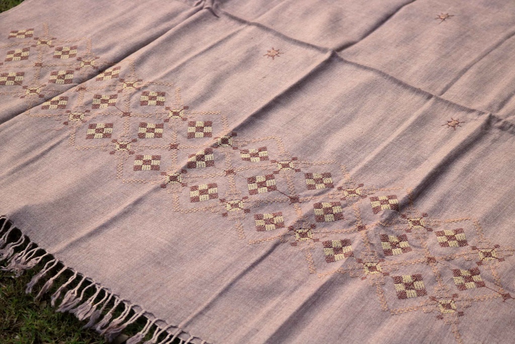 Swati Khaddi Embroidered Wool Shawl
