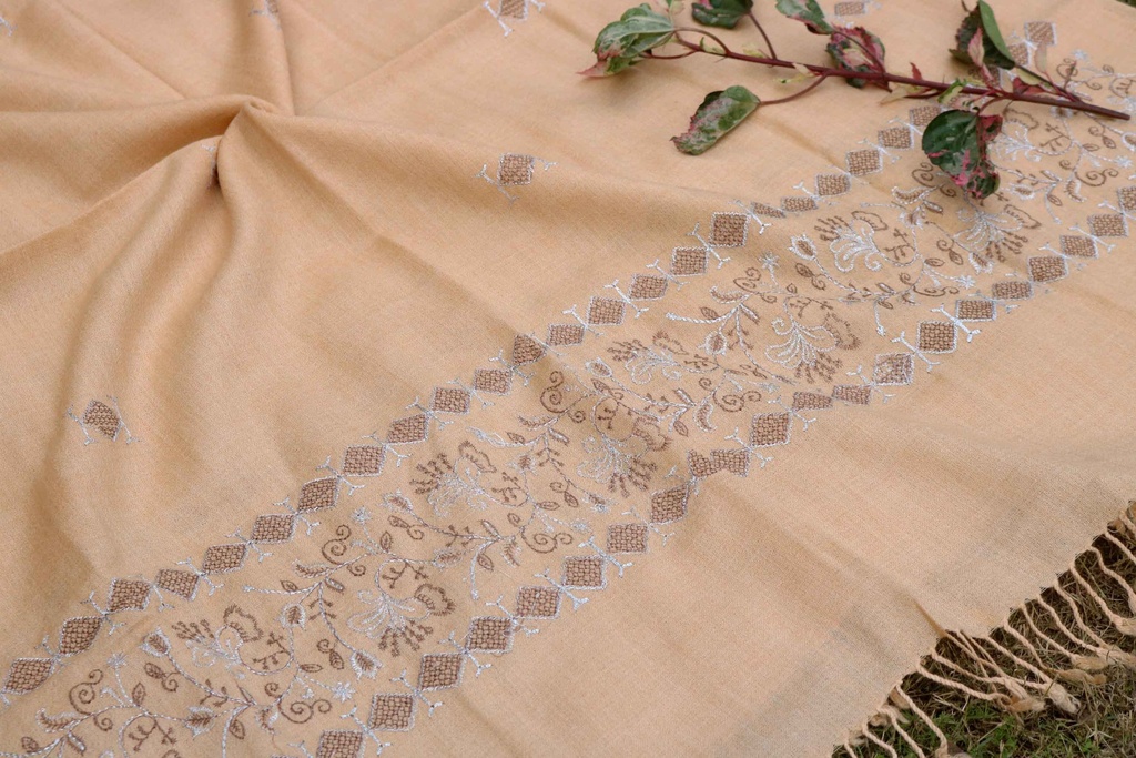 Swati Khaddi Embroidered Wool Shawl