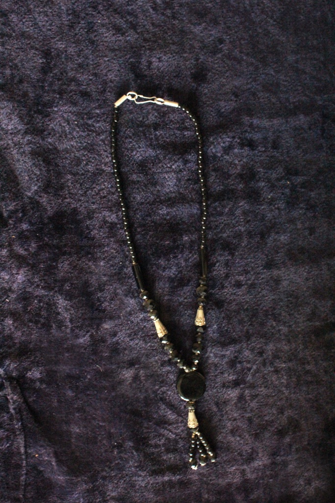 Camelbone Necklace black aqeeq IMG # 5574