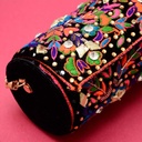 Hand embroidered clutch