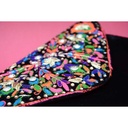 Hand embroidered clutch