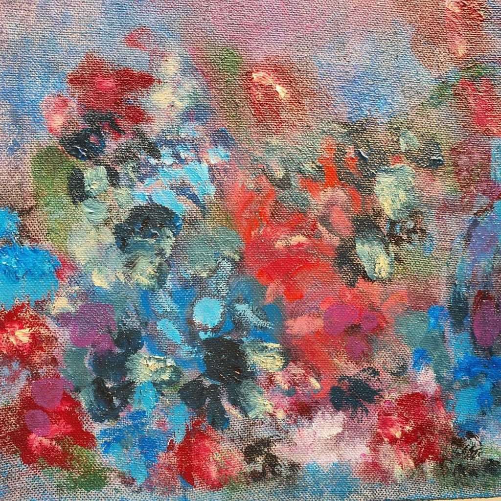 A Spilled Bouquet Oil Painting