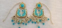 Multicolored Gold Plated Silver Earrings with Pearls