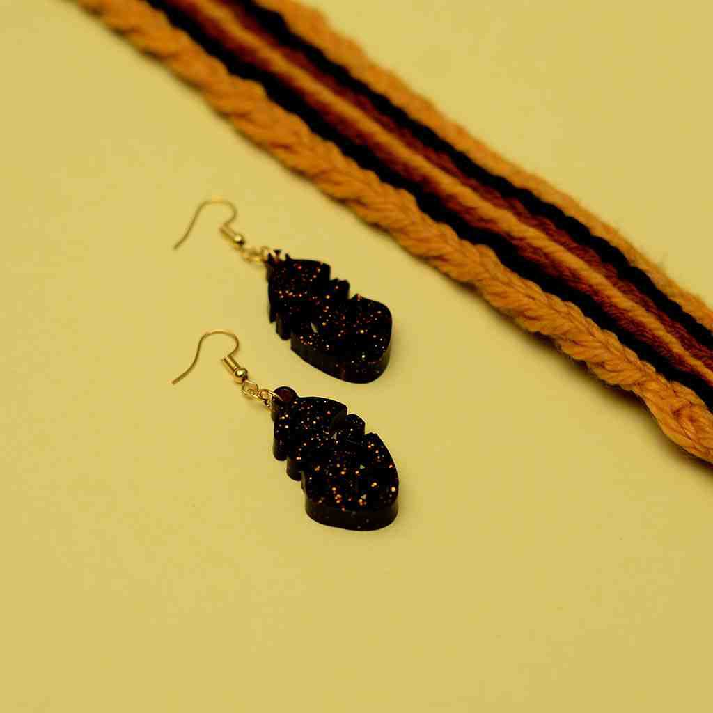 Resin art abstract round earrings  - Duplicate IMG # 1
