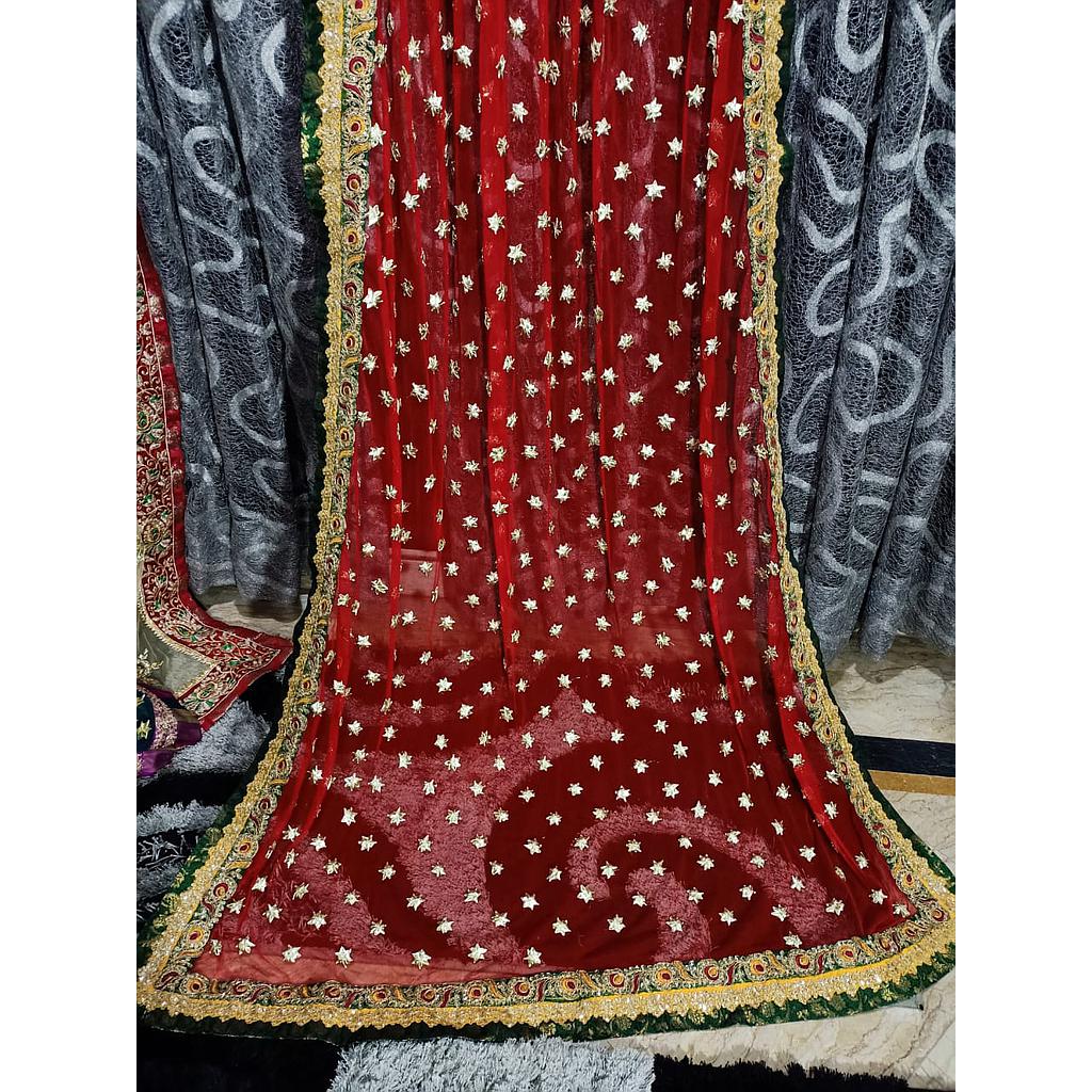 Nikkah handmade gota dupatta