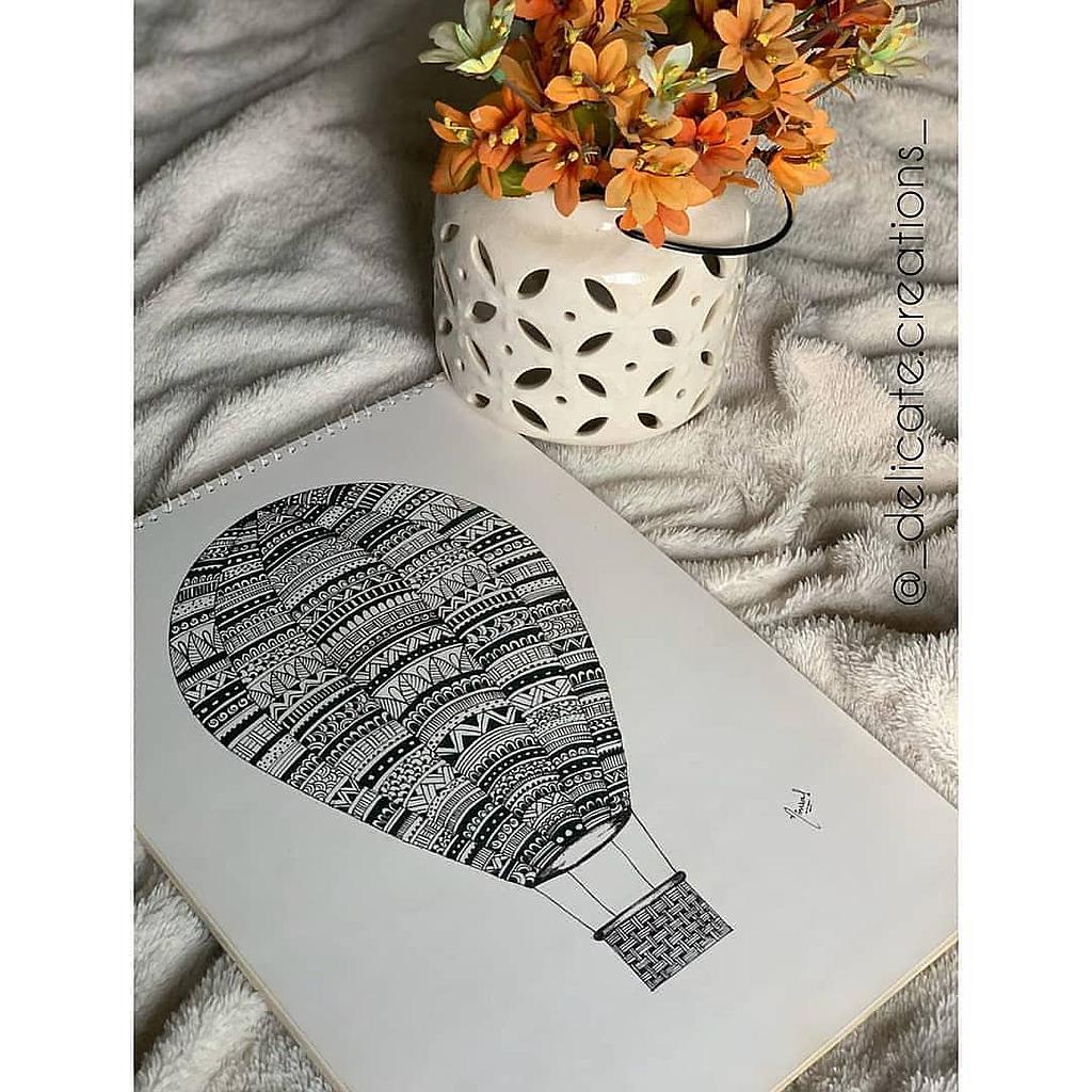 Balloon mandala artwork