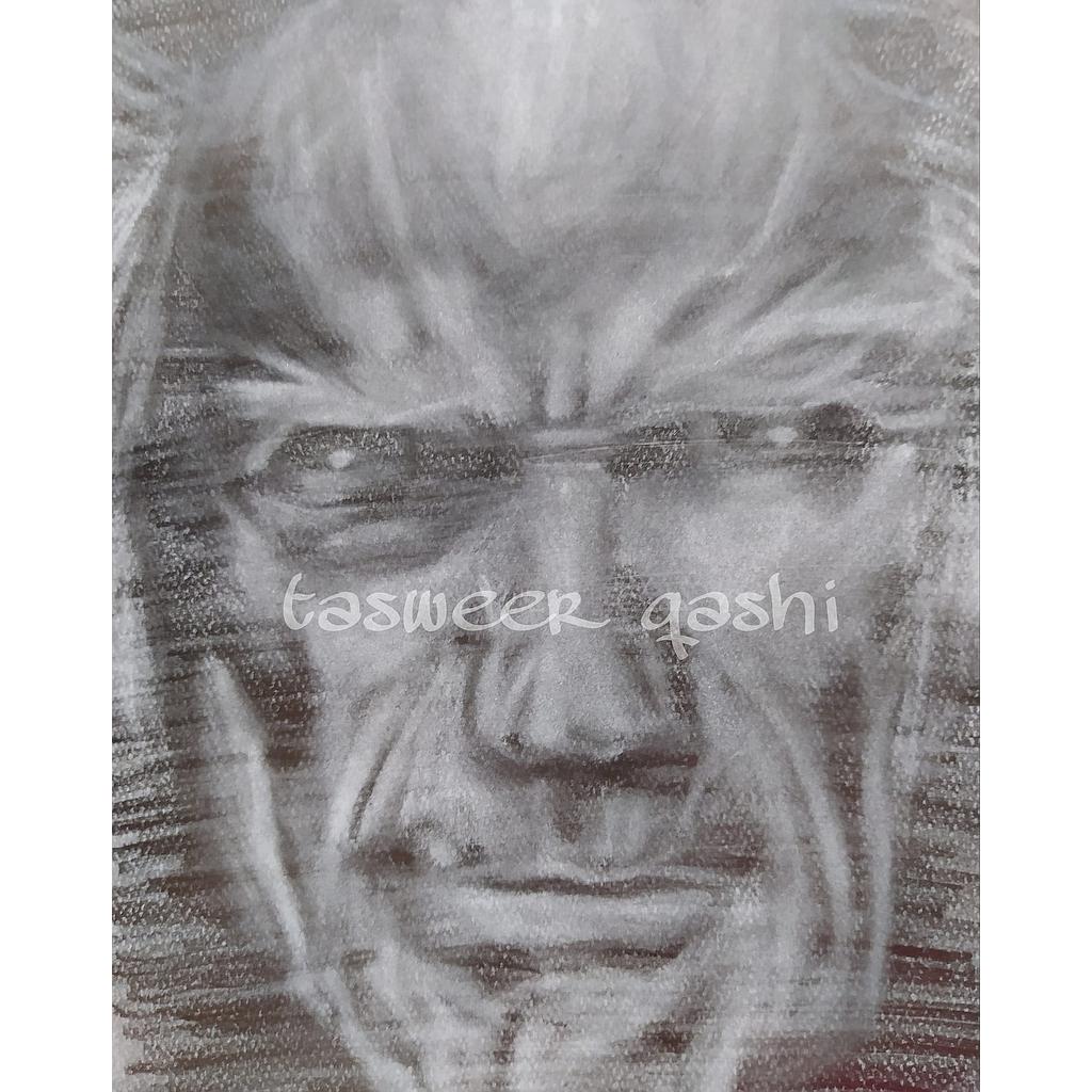 Eraser Drawing of a Portrait