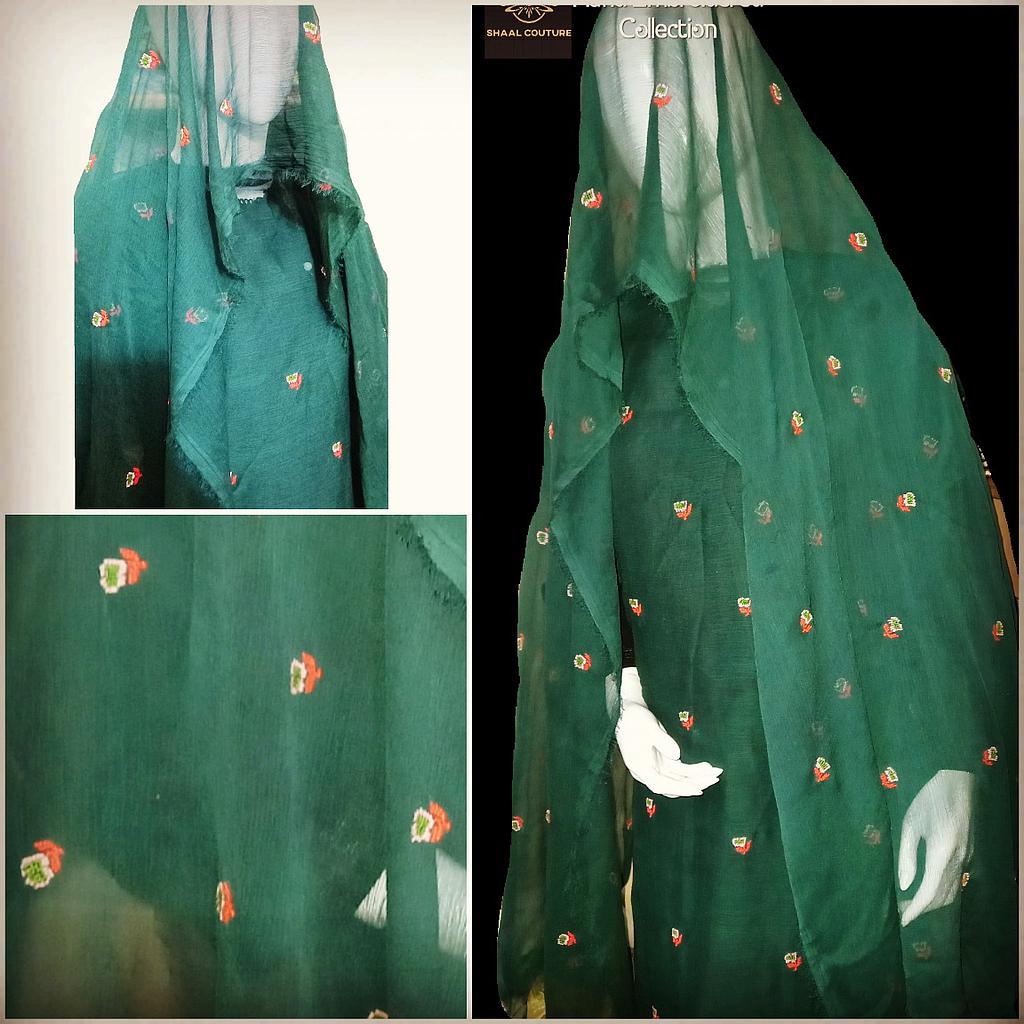 Bottle Green Embroidered