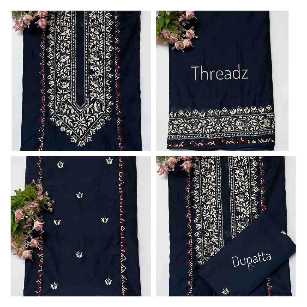 Embroidered Shirt with Satin Stitch and Aplic Work