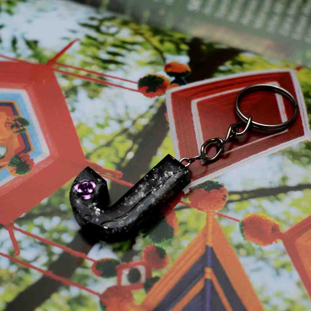 Resin Art "J" Alphabet Keychain