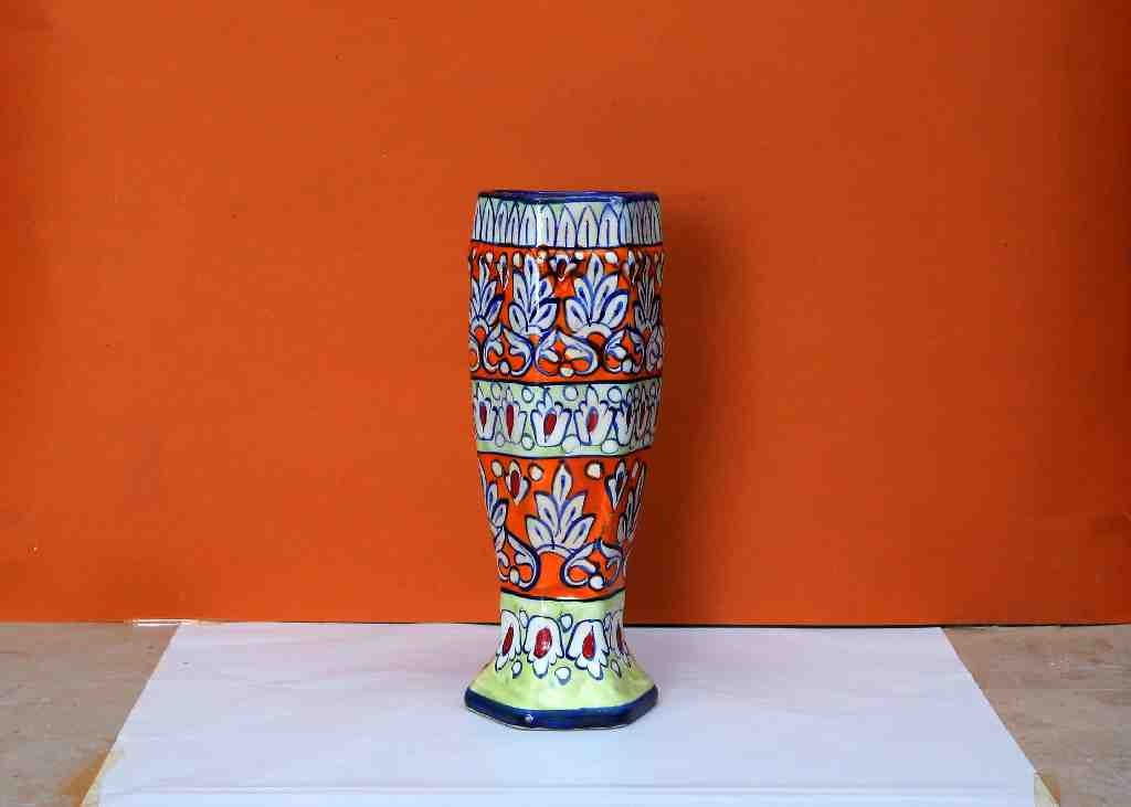 Blue Pottery Flower Vase