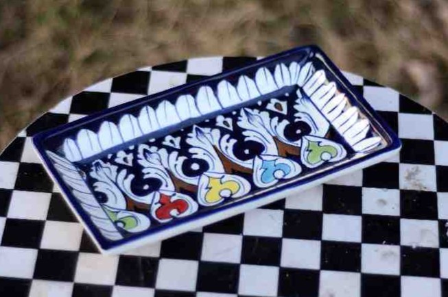 Blue Pottery Small Dish