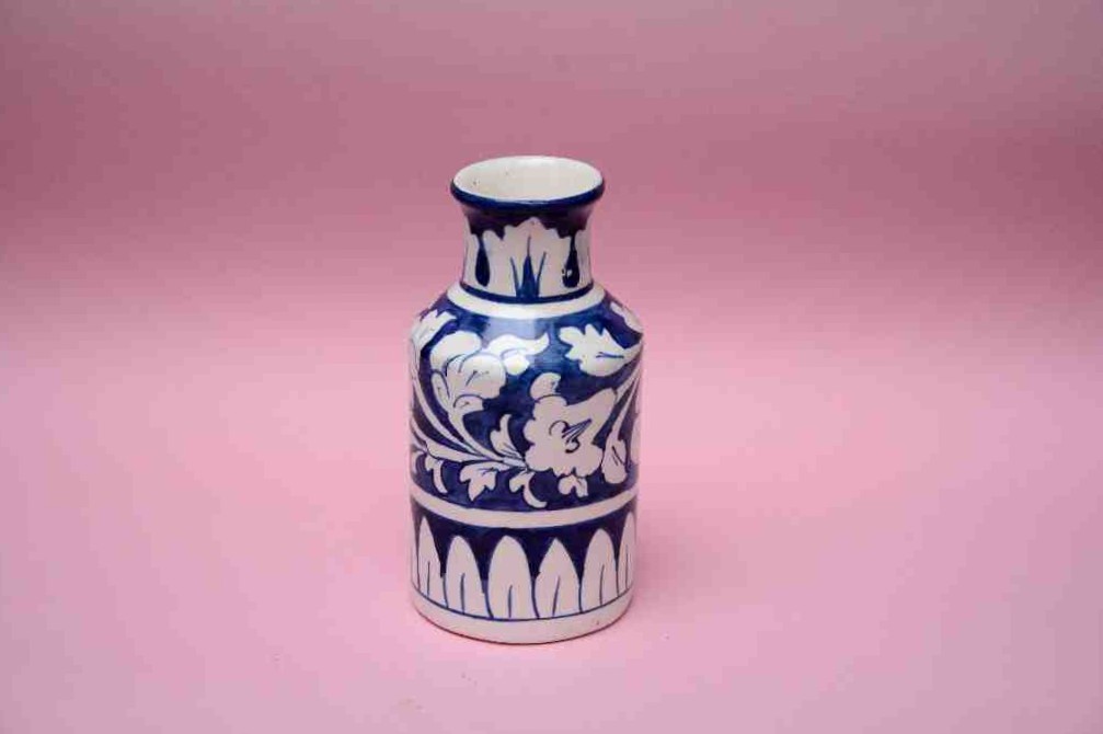 Blue Pottery Small Flower Vase