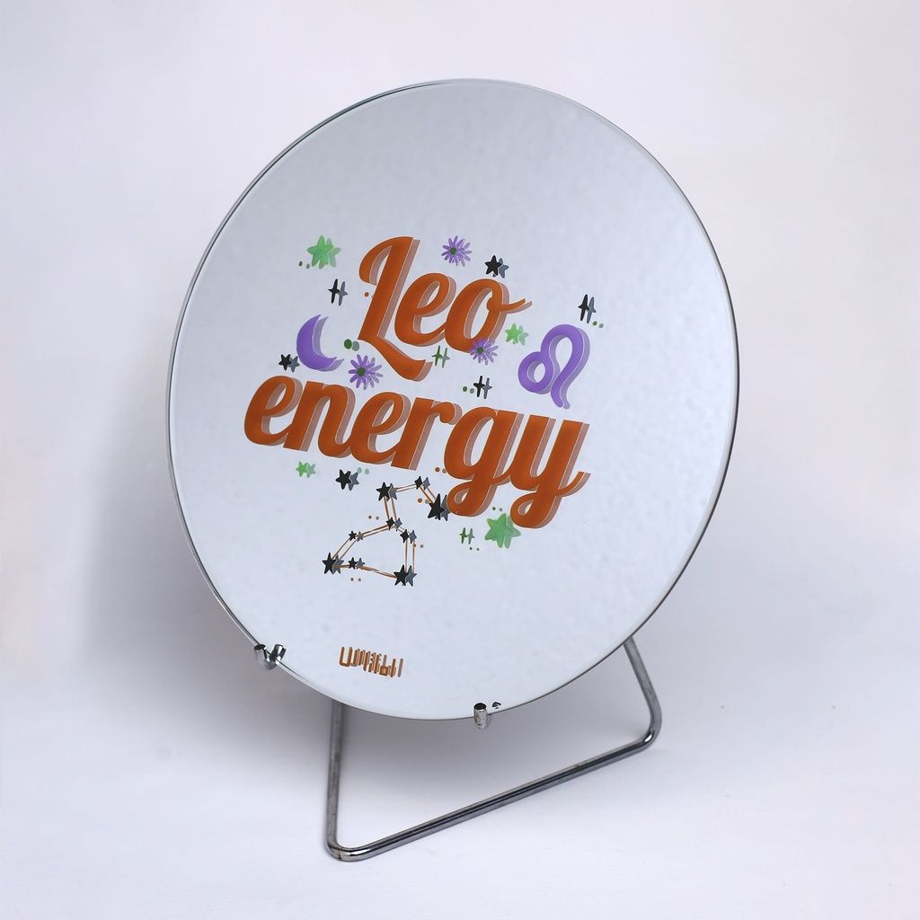 Zodiac Leo Energy Round Mirror