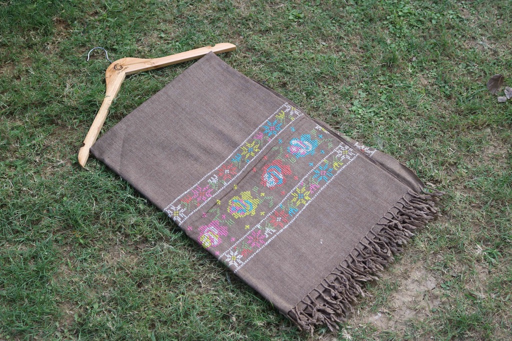 Swati Khaddi Embroidered Wool Shawl