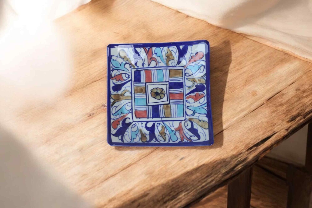 Blue Pottery Rice Dish