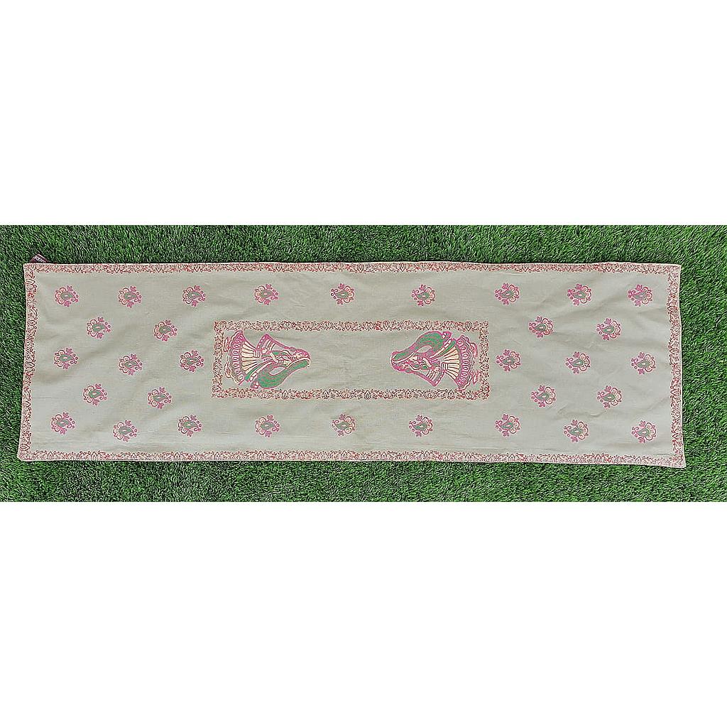 Beige Block Print Runner