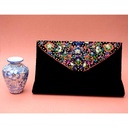 Hand embroidered clutch