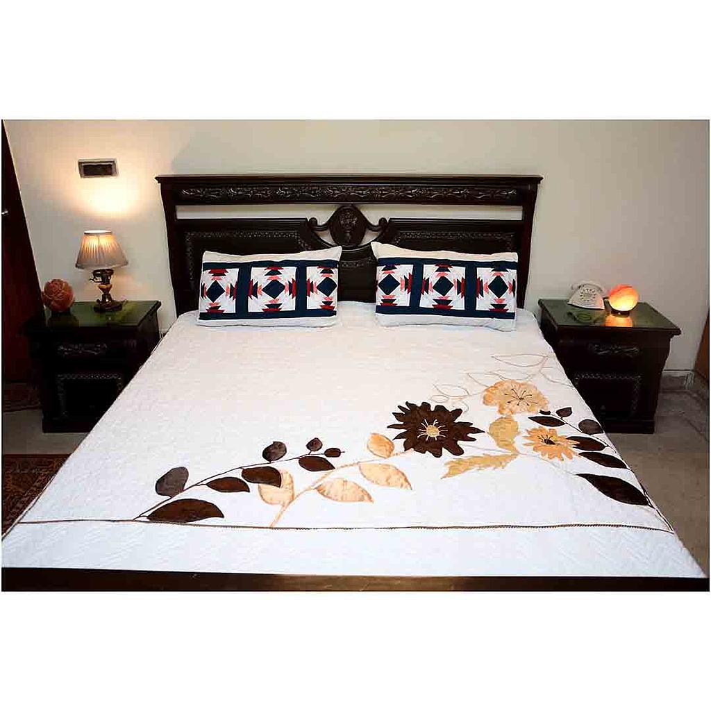 Bed Spread with Appliqué Work and Quilting