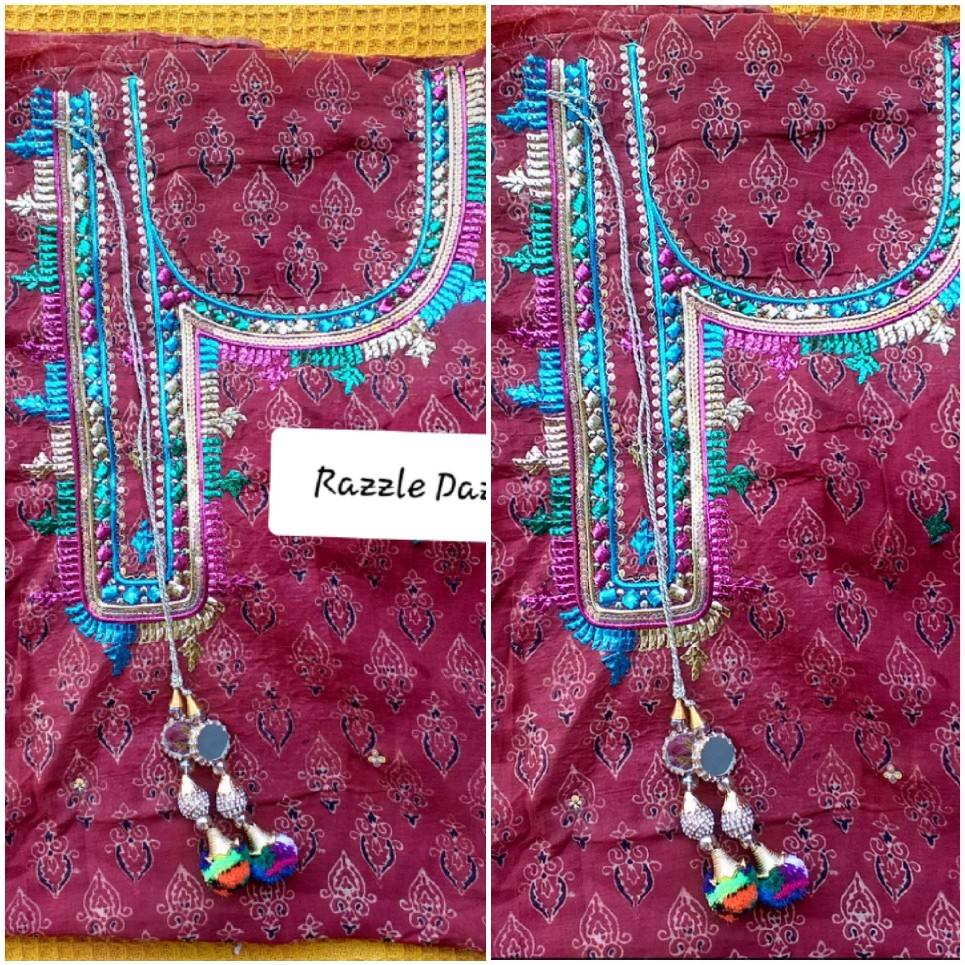 Ajrak panni work 2pc