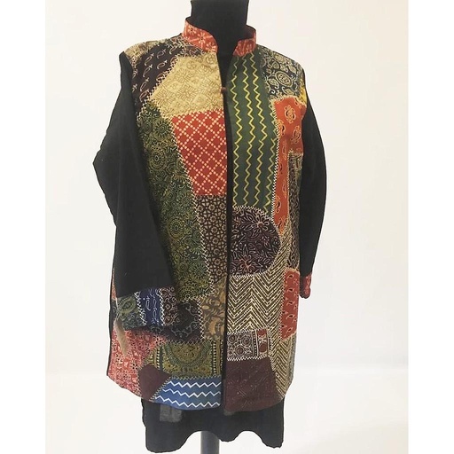 [PK3334-CW-PRT-010434] Vintage Ethnic Patchwork Jacket