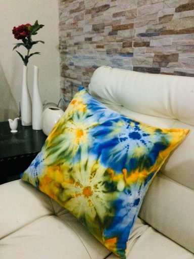 [PK3335-HM-CUS-010950] Shabori Tie Dye Cushion