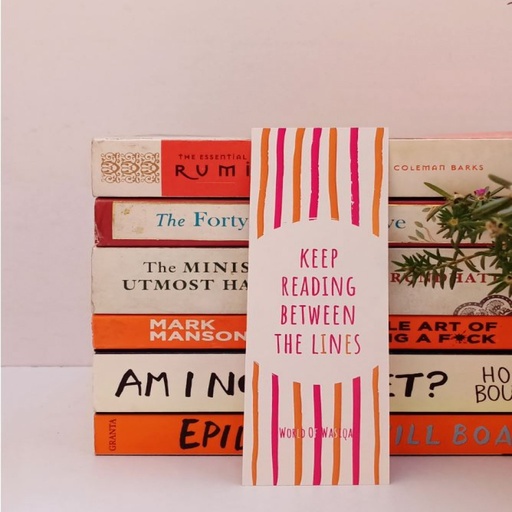 [PK3932-CF-PAP-012407] Bookmark- Keep reading b/w the lines