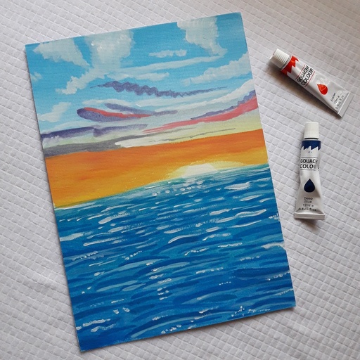[PK3900-AR-PAI-012730] Gouache Seascape