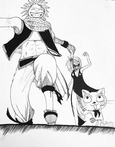 [PK4085-AR-PEN-012822] Marching On - Fairytail Fanart Drawing