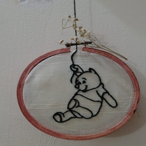 [PK3979-HM-WLH-012855] Winnie the Pooh Wall Hanging Embroidery