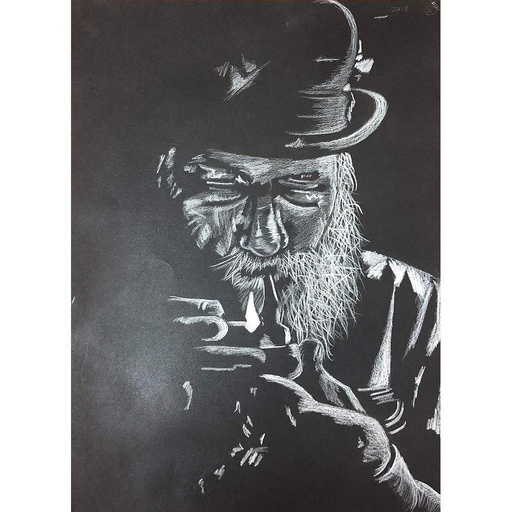 [PK4085-AR-DRW-013712] Back Home - Charcoal Drawing