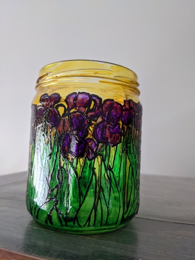 [PK3270-HM-JAR-019088] Stained Glass Jar