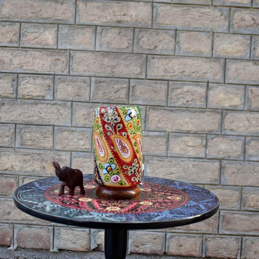 [PK1918-HM-LMP-19480] Hand Painted Camel Skin Lamp