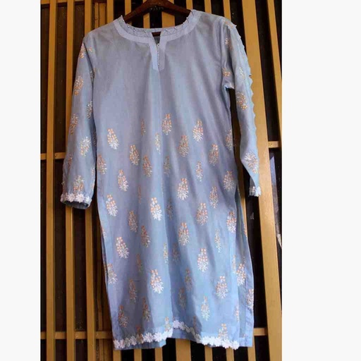 [PK6786-CK-KUR-019697] Stitched Embroidered Shirt
