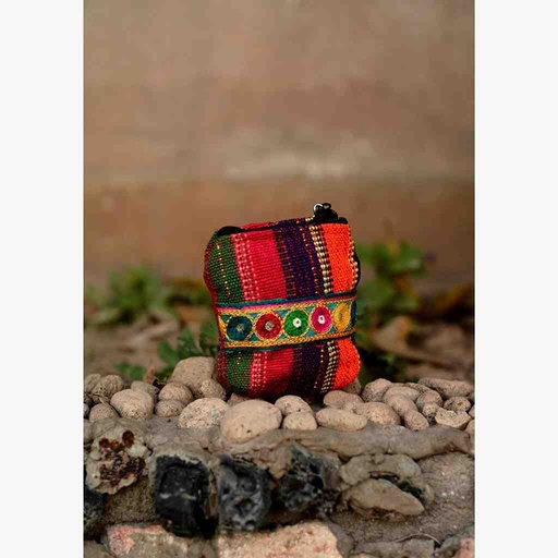 [PK6796-BG-HAN-019813] Hand Embroidered Traditional Bag 