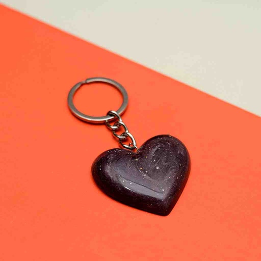 [PK6787-MR-GEN-019825] Resin Art Heart Shaped Keychain