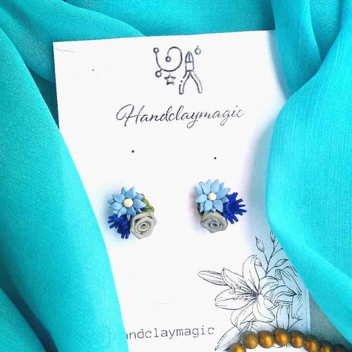 [PK7015-JW-EAR-021557] Polymer Clay Studs