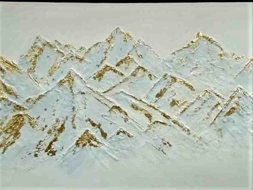 [PK8011-CF-ART-027599] Texture Mountains Painting