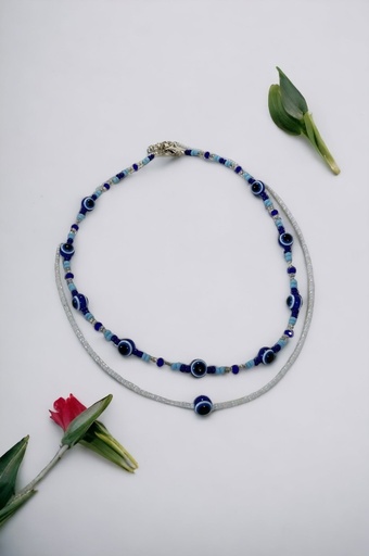 [PK8199-JW-NCK-027994] Evil Eye Choker (Set of 2)