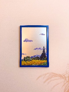[PK8388-HM-DCR-028232] A Wheatfield  with Cypresses