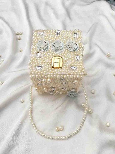 [PK4119-BG-CLU-029292] Customized Pearl Clutch 