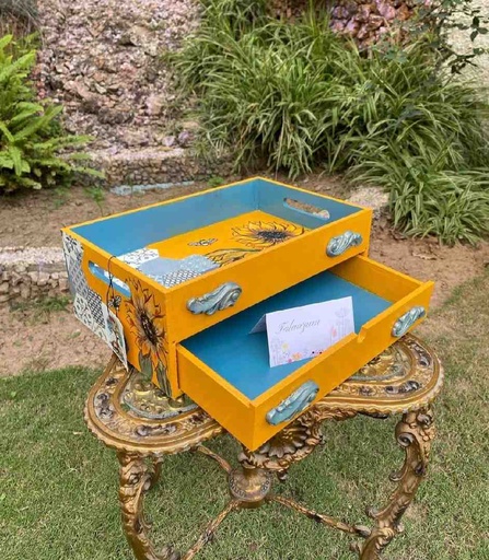 [PK9549-HM-JAR-029815] Hand painted storage box