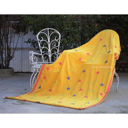[PK1025-CW-SCF-005455] Hand Emriodered Phulkari Shawl