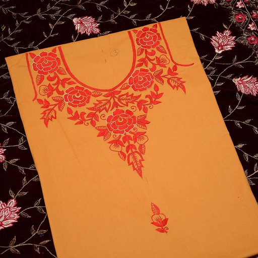 [PK1577-GN-GEN-008062] Ladies hand embroidered shirt piece